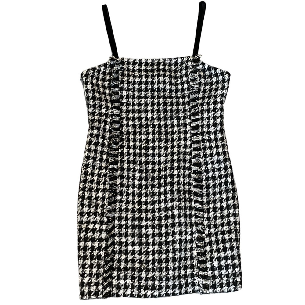 Forever 21 NWT Black and White Houndstooth Tweed Mini Womens Small